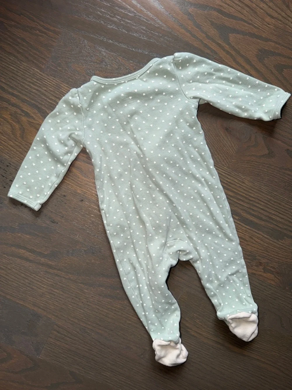 Carter’s Mint Green Polka Dot 2-Way Zip Cotton Sleep & Play Pajamas | 9M